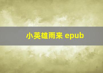 小英雄雨来 epub